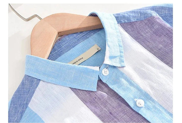 Thomas | Stylish Multi-Color Striped Button-Down Shirt