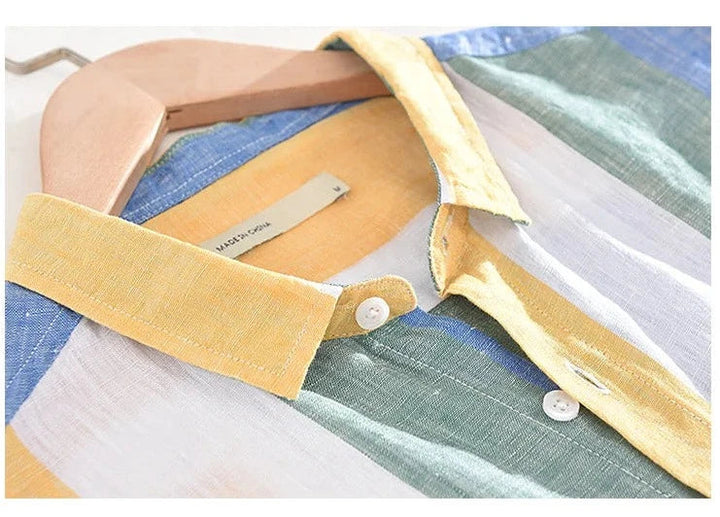 Thomas | Stylish Multi-Color Striped Button-Down Shirt