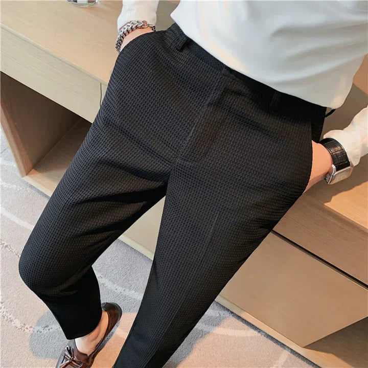Joel | Classic Checkered Slim-Fit Trousers