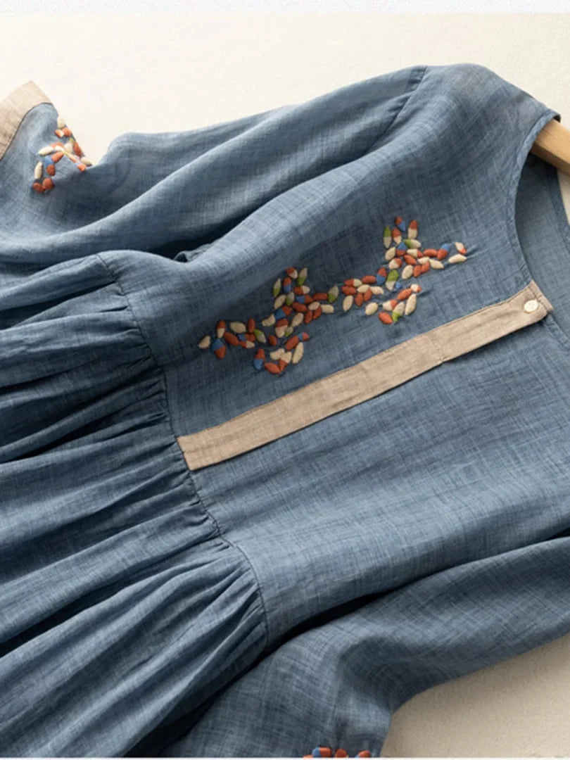 Jaycee™ | Ethnic Style Cotton And Linen  Dress