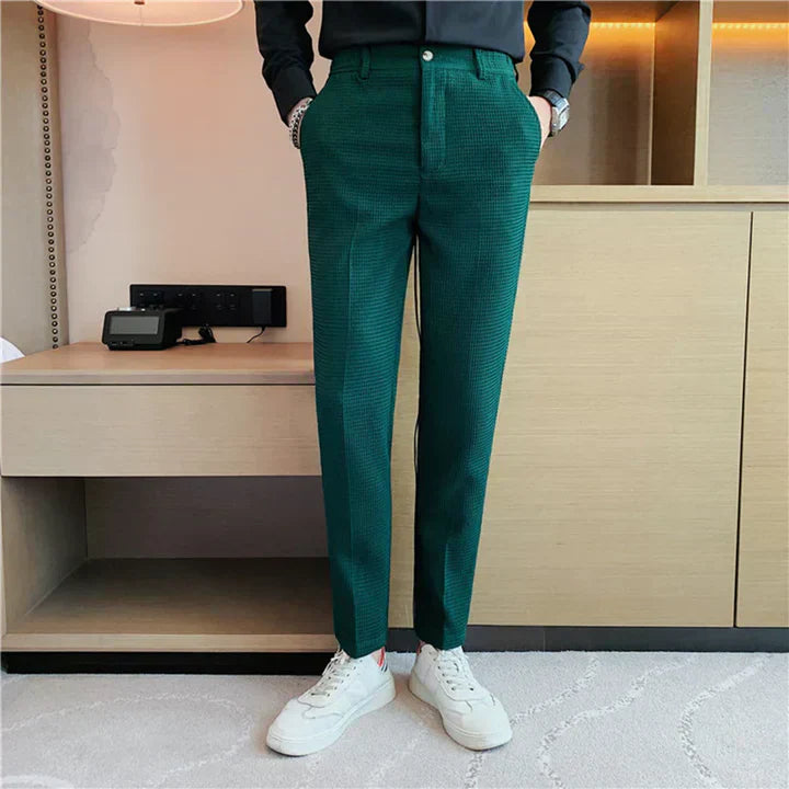 Joel | Classic Checkered Slim-Fit Trousers
