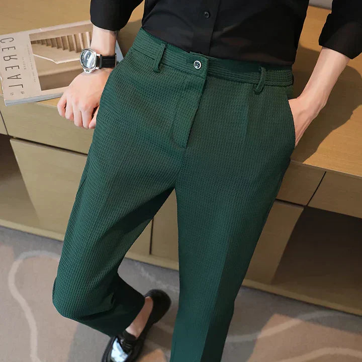 Joel | Classic Checkered Slim-Fit Trousers